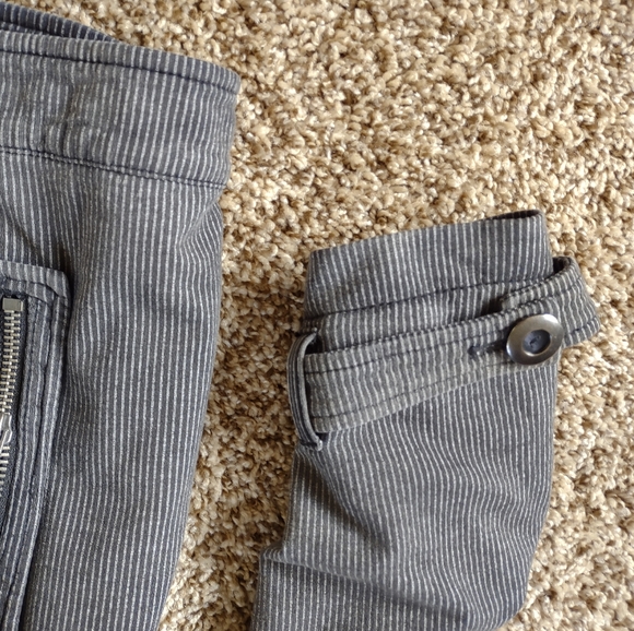 Free People Railroad Stripe Asymmetric Moto Jacket Size Medium Hit The Slopes - Picture 11 of 14